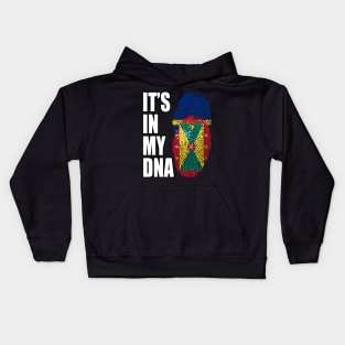 Grenadian And Nauruan Mix DNA Flag Heritage Kids Hoodie